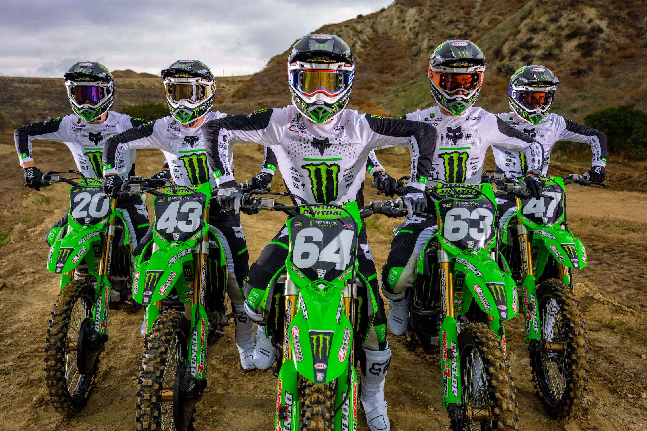 Monster Energy/Pro Circuit Kawasaki Name 250SX Regional Rosters